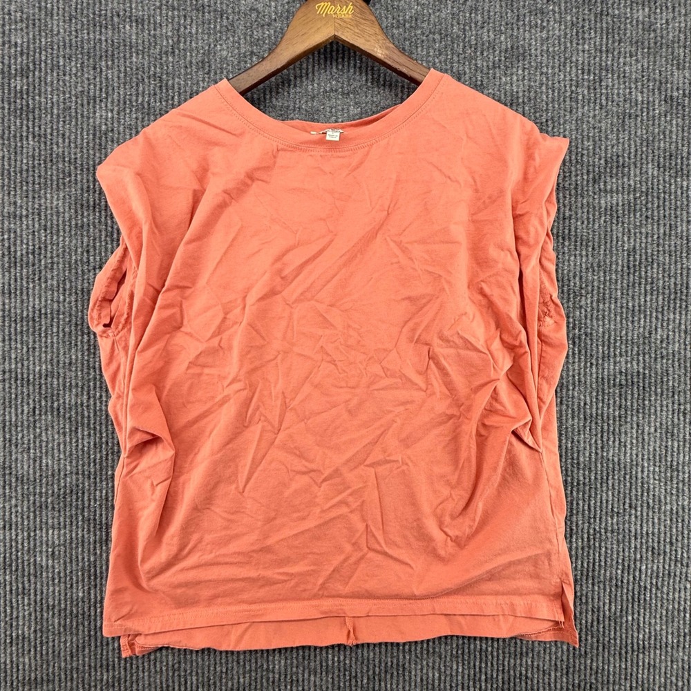 Umgee Muscle Tee Womens Large Coral Orange Excellent Cotton Sleeveless Top K5284